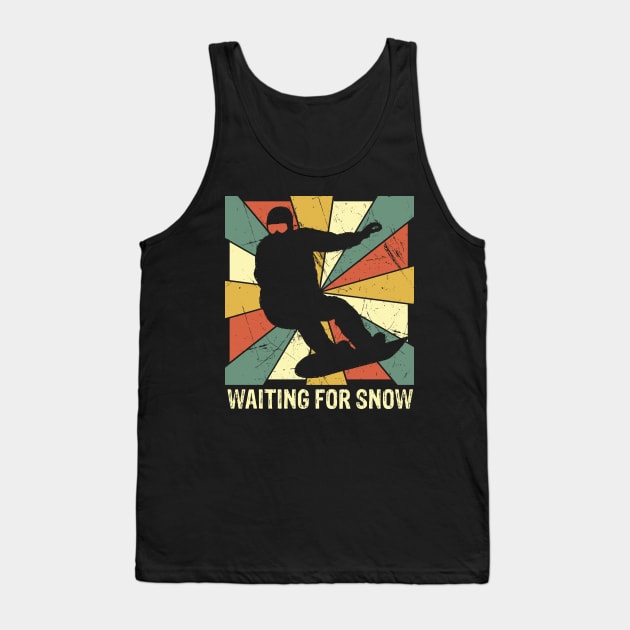 Snowboard Waiting For Snow Retro Vintage Tank Top by ROMANSAVINRST